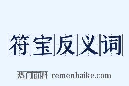符宝反义词是什么意思的图片